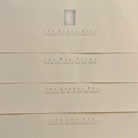 Boeing 75‎ Year Anniversary 1916 - 1991 Poster Collection Set of 4 - Picture 6 of 10